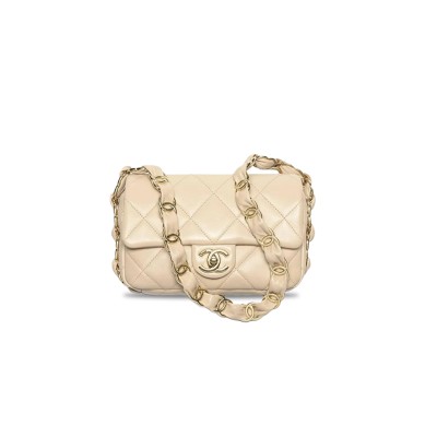 CHANEL MASTER DOUBLE C THICK CHAIN FLAP UNDERARM BAG AS5174 (21*13*7cm)